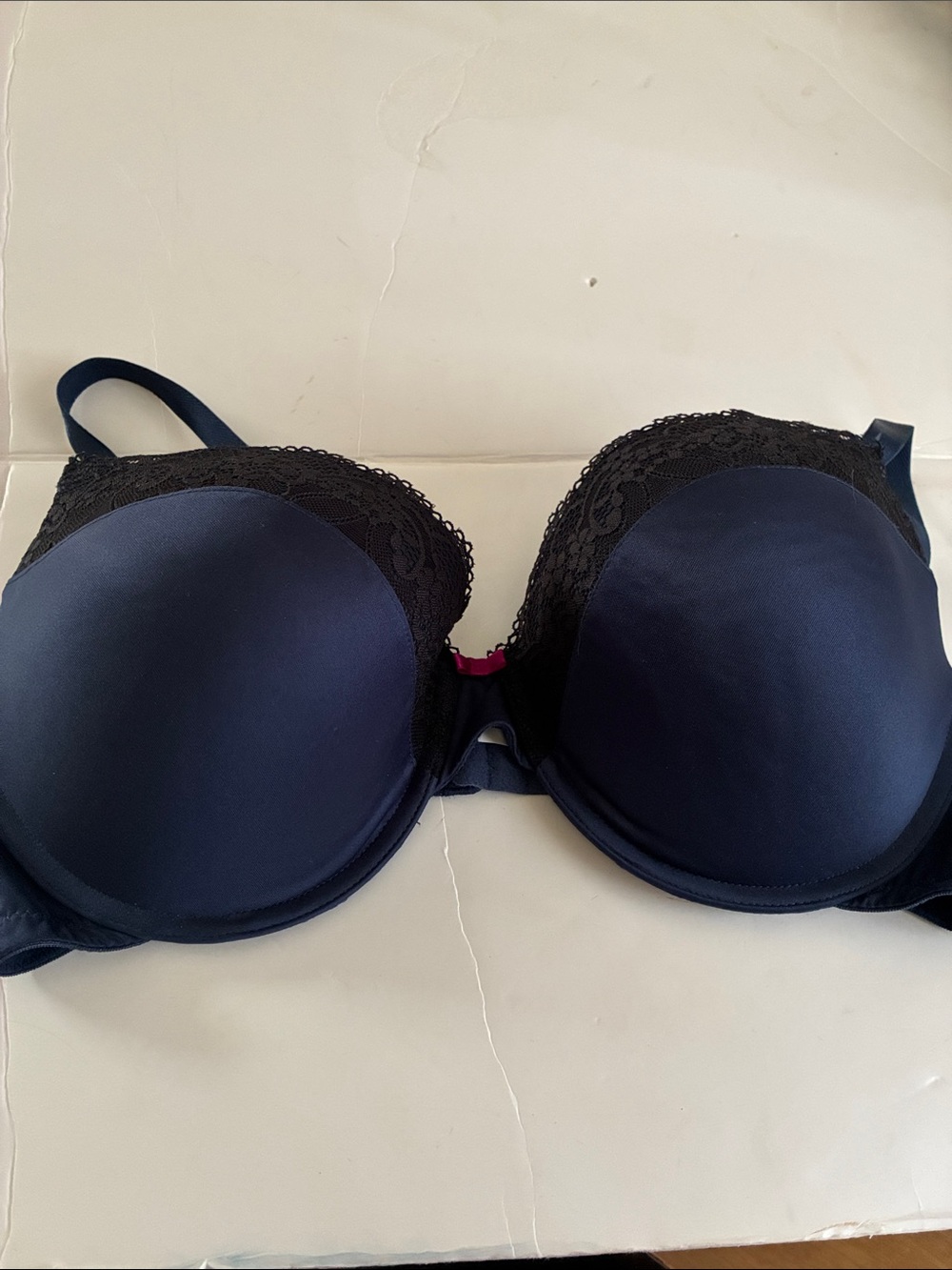 Navy maiden form padded underwire push-up bra 40D